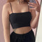 Sexy Bralette Top Tanks for Women Push Up Bras Lingerie Spaghetti Ice Silk Crop Top Camis Seamless Word Sling Female Tube Top