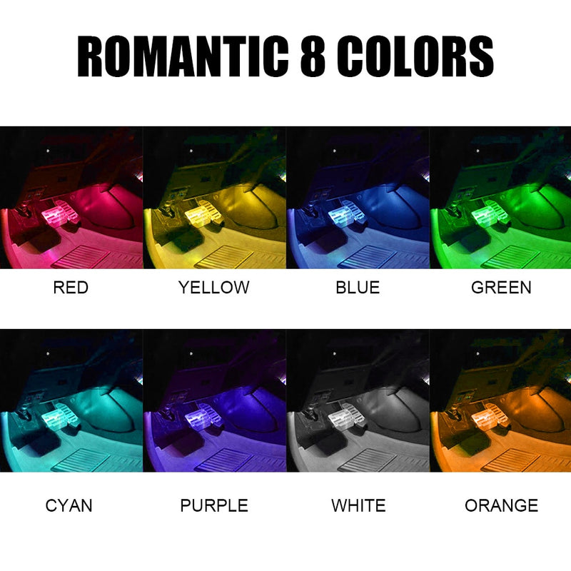 Automotive Interior Decorative Lights LED Car Foot Light 24/36/48/72 LED Atmosphere Lamp Ambient Lamp Remote/Voice Control