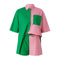 Cotton and Linen suit 2021 Women Solid Clothes Set Half Sleeve Lapel Neck Button-up Shirt+Irregular Hem Drawstring Shorts Sets