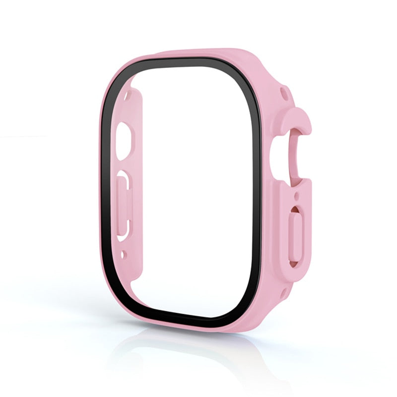 Glass+case For Apple Watch Ultra 49mm strap smartwatch PC Bumper+Screen Protector Tempered Cover iwatch series band Accessories