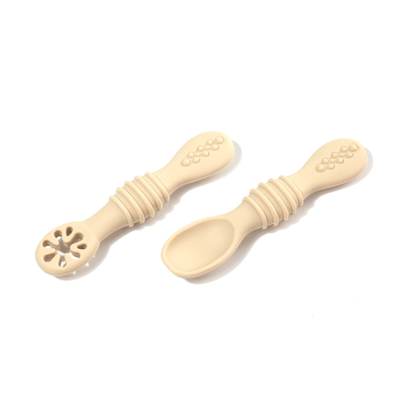 Baby Meal Spoon Set Food Grade Silicone Sticky Spoon Children Sticky Spoon Soup Spoon Fruit Color Silicone Training Spoon