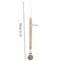 1pc Crochet Bunny Baby Pacifier Clip Chain BPA Free Wooden Beads Appease Soother Chain Clips Newborn Dummy Holder Nipple Clip