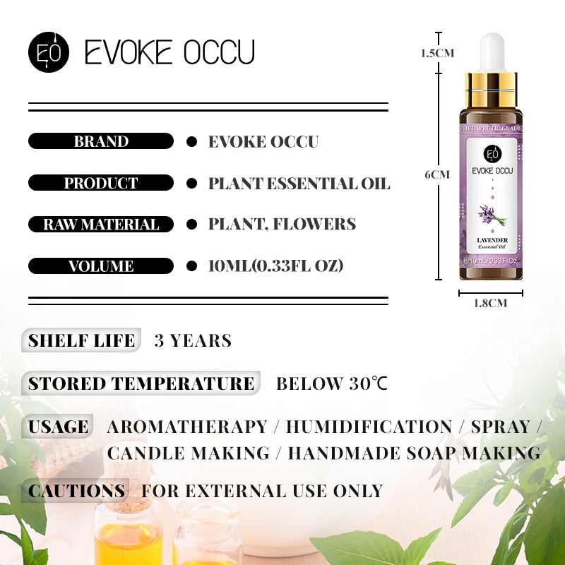 Cheap 10ml 100% Nature Aromatherapy Diffuser Humidifier Massage Lavender Vanilla Eucalyptus Rose Jasmine Lemon Essential Oils