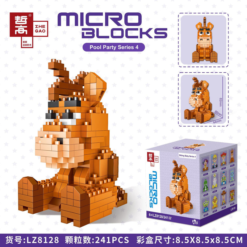 Disney DIY LinaBell assembly buildding blocks Goofy Pluto Anime Mini Action Figures Educational Toys kids Birthday Gifts