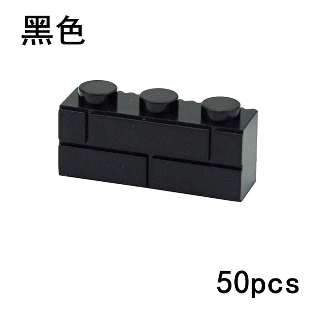 Thick Wall Figures Bricks Compatible 98283 15533 DIY 1x2 1x3 1x4 1+2 Dots Building Blocks Educational House Contruction Toys