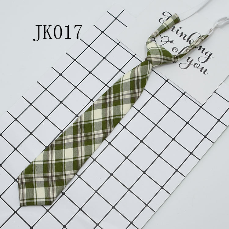Shirt Necktie Women College Style JK Plaid Uniform  Detachable Collars Removable Ties Apparel Accessories галстук женский