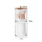 Acrylic Makeup Organizer Cotton Pad Storage Box For Cotton Swabs Rod Cosmetics Jewelry Organizer with Bamboo Lid Repacking Boxes