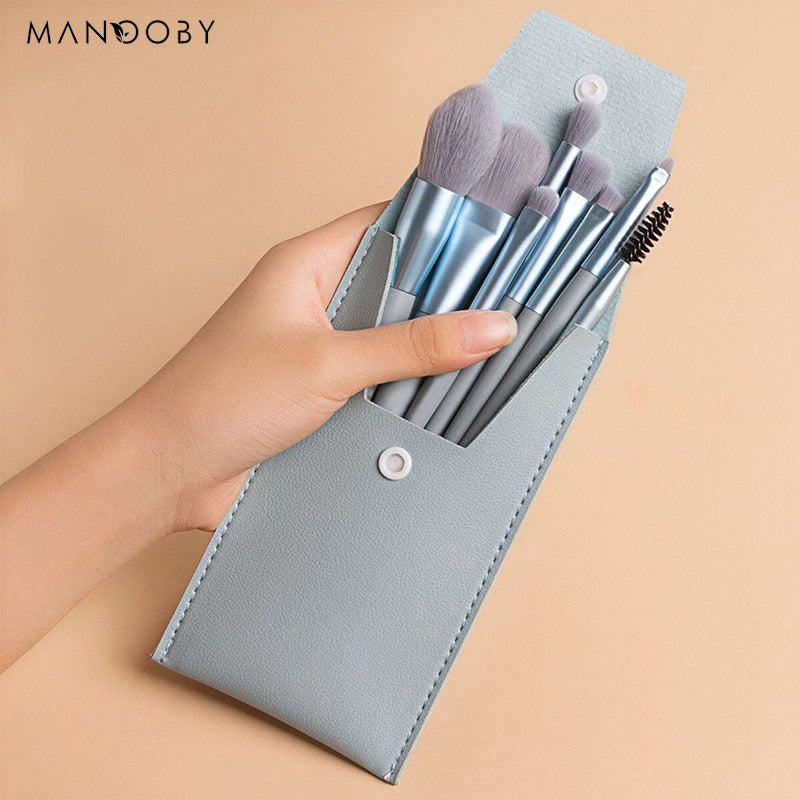 8/13Pcs Natural Makeup Brushes Soft Fluffy Hair Brushes Contour Eyeshadow Make Up Brushes Foundation Powder Beauty Tool Blending