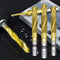 1-6pc M3 M4 M5 M6 M8 M10 Tap Drill Bits 1/4 Hex Shank Machine Hand Taps Titanium Coated HSS Drilling Tap Bits Thread Screw Tools