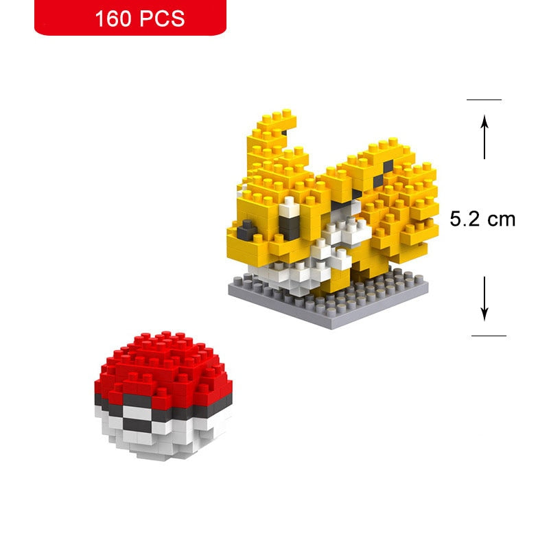 Pokemon Small Building Pokemon Blocks Small Cartoon Picachu Animal Model Education Game Graphics Pokemon Toys For Kids Birthday
