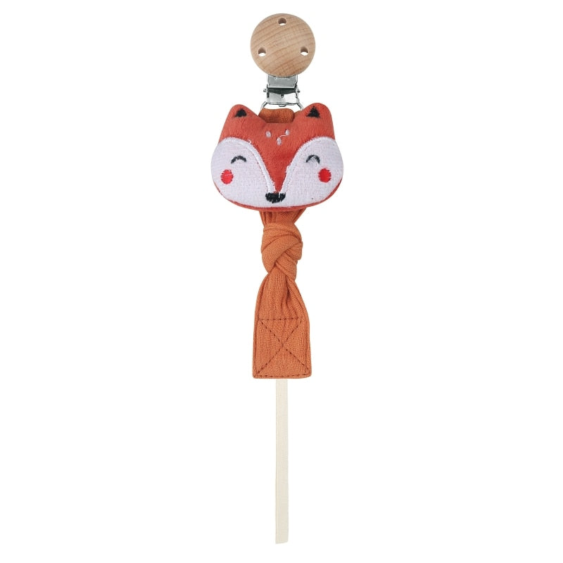 1pc Crochet Bunny Baby Pacifier Clip Chain BPA Free Wooden Beads Appease Soother Chain Clips Newborn Dummy Holder Nipple Clip