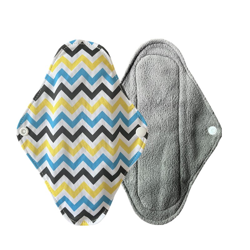 1 Pcs Natural Bamboo Charcoal Sanitary Pads For Normal Reusable Cotton Protection Female Sanitary Napkin