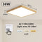 MARPOU Tuya Smart LED Ceiling Lamp Wood Grain App Voice Control Alexa/Google Remote Control Square Ceiling Lights Living Room