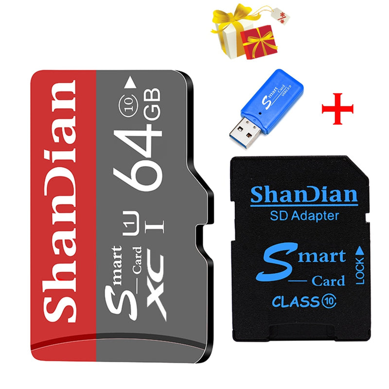 ShanDian Original Smart High quality 64GB Class 10 Memory Card SmartSD 16GB 32GB TF Card SmartSDHC/SDXC for Smartphone/Tablet PC