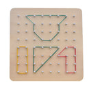 Montessori Baby Creative Toy Graphics Rubber Tie Nail Boards with Cards Childhood Education Preschool Kids Toys Educational