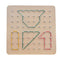 Montessori Baby Creative Toy Graphics Rubber Tie Nail Boards with Cards Childhood Education Preschool Kids Toys Educational
