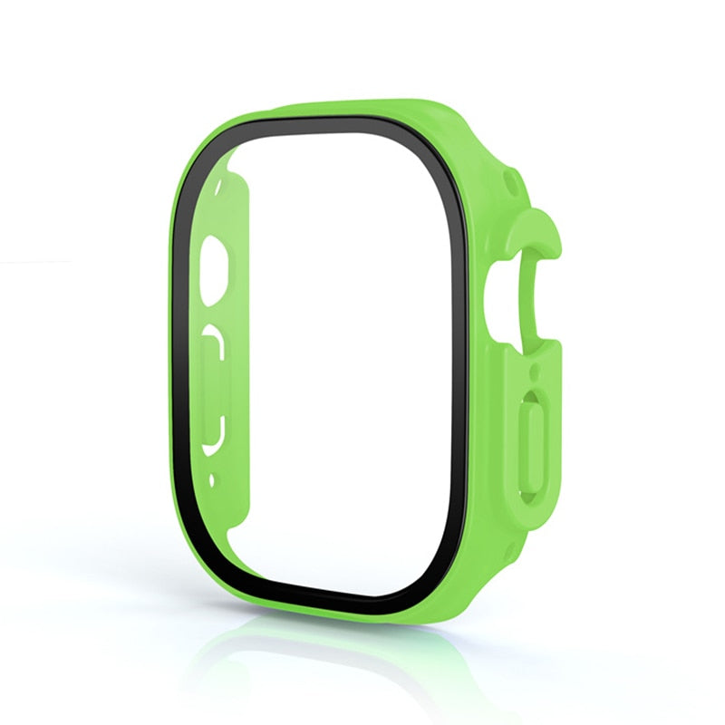 Glass+Case For Apple Watch Ultra 49mm band smartwatch PC Bumper+Screen Protector Tempered Cover iwatch series Ultra Accessories