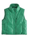 Womens Puffy Vest Down Vest Black Pu Leather Vest Woman Jacket Coat Autumn Winter Outwear Puffer Vest Female  Sleeveless Jacket