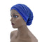 Candy Color Ladies Head Wraps Muslim Hijab Bonnets Fashion Headgear Trending Elastic Full Body Pleated Turban Cap for Women
