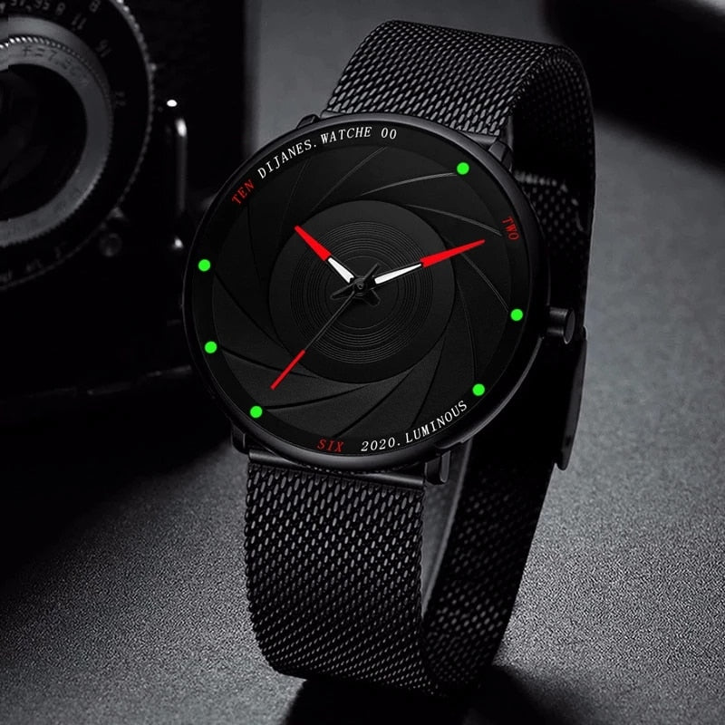 2022 minimalistischen Mens Fashion Uhren Ultra Dünne Edelstahl Mesh Gürtel Quarz Armbanduhr Männer Business Uhr Montre Homme
