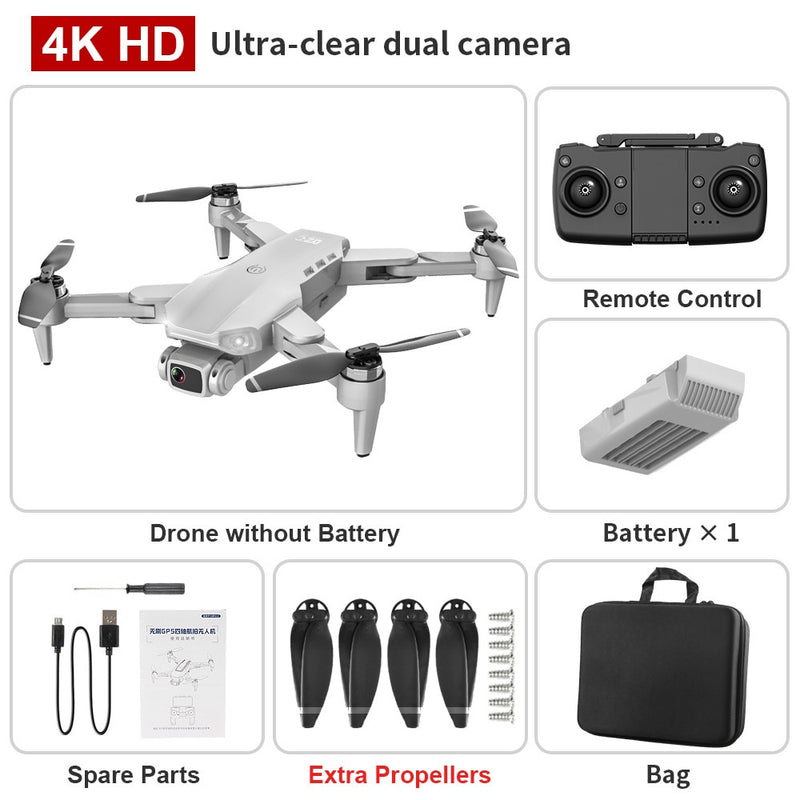 XKJ L900 PRO GPS Drone 4K Dual HD Camera Professional Aerial Photography Brushless Motor Foldable Quadcopter RC Distance1200M