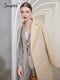 Simplee Long straight winter coat with rhombus pattern Casual sashes women parkas Deep pockets tailored collar stylish outerwear