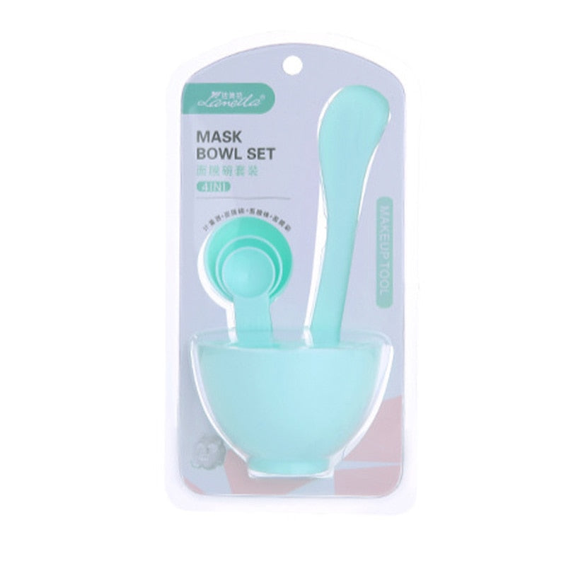 6pcs DIY Mask Bowl Mixing Brush Makeup Tool Set 4 In1 Beauty Skin Care with Brush Mixed Stir Spatula Stick Measuring Spoon Kit