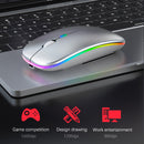 Bluetooth Wireless Mouse for Computer PC Laptop iPad Tablet with RGB Backlight Mice Ergonomic Rechargeable USB Mouse Gamer