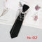 Hand Made Black Ribbon Tie Crystal Rhinestone Jewelry Men Shirts Hot New Girl Boys Collar Neck Ties School Uniform Women Necktie