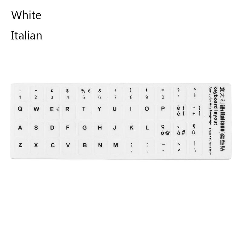 Keyboard Stickers Alphabet Layout English Russian Spanish Deutsch Arabic Laptop Desktop Tool Wear-resistant Non-slip Stickers