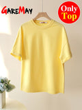 Green Suit Shorts with T-shirt for Women and Top Loose Oversize 100% Cotton Summer Two Piece Set Women Classic Tracksuit Casual