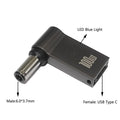 100W USB Type C to Dc Power Jack Connector USB C to Universal Laptop Power Adapter Plug Converter for Asus Dell Lenovo Notebook