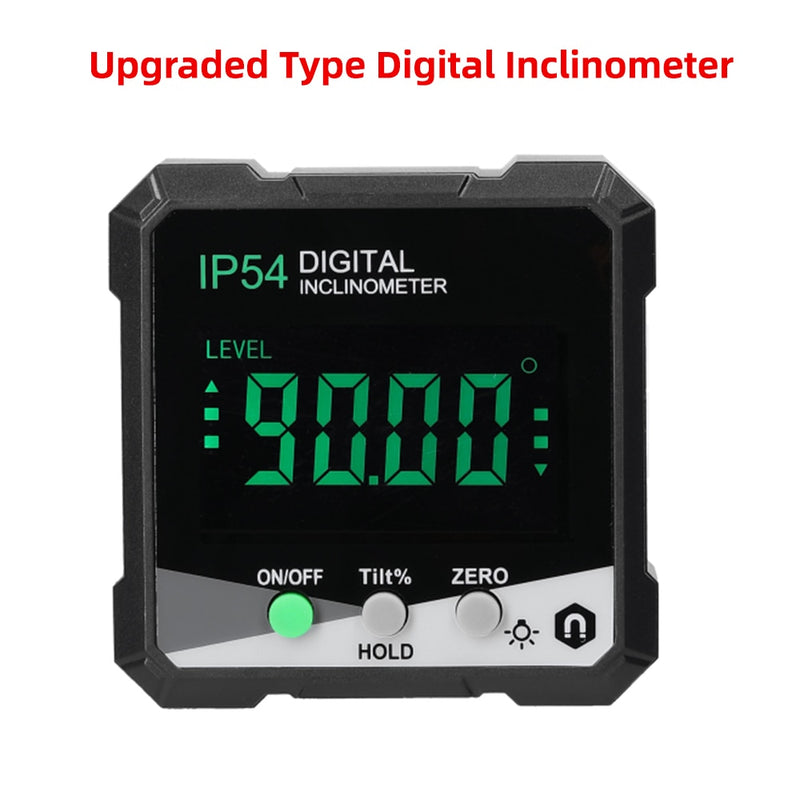 4*90° Digital Level Protractor Inclinometer Magnetic Base Digital Angle Gauge with Backlights Level Tester Measuring Tools New