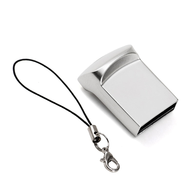JASTER Mini Metal USB Flash Drives Silver Business Gifts Memory Stick Custom logo Pen Drive Waterproof Storage Devices 32GB 64GB