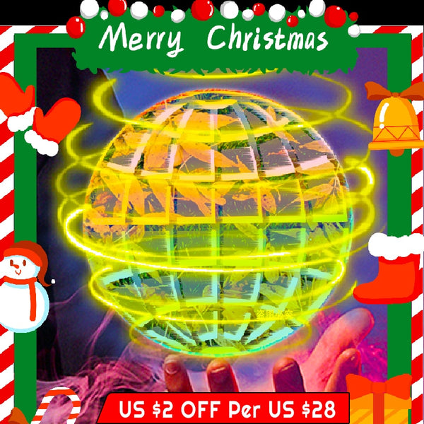 Flying Ball Boomerang Flyorb Magic With LED Lights Drone Hover Ball Stress Release Flying Spinner Fidget Toys Kids Family Gifts