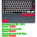 Russian silicone Keyboard Cover Protector for Macbook air13/12 /15/16pro touchbar A1706/A1466A1708/A1990/A1398/A2289/A1932/A2141