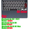 Russian silicone Keyboard Cover Protector for Macbook air13/12 /15/16pro touchbar A1706/A1466A1708/A1990/A1398/A2289/A1932/A2141