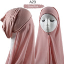 Women Muslim Instant Chiffon Hijab With Cap Underscarf Bonnet HIjabs  Scarf Islam Headscarf Headwrap Turbante