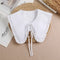 Linbaiway 2022 Lace Chiffon Doll Fake Collar Ladies Shawl Wrap Removable Detachable Embroidered False Collar Clothes Accessory