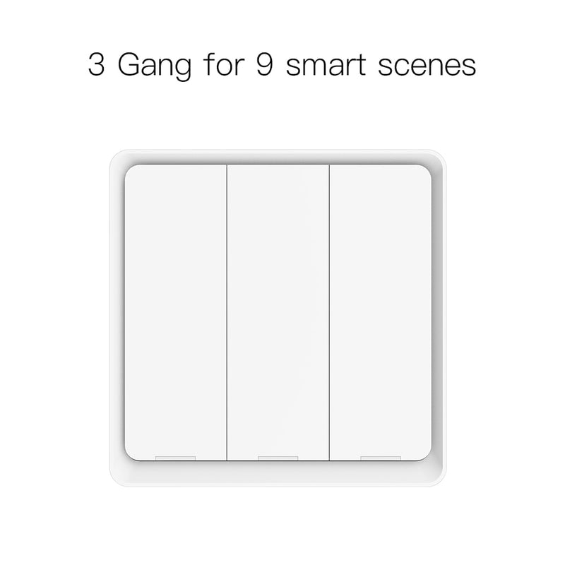 MOES 4 Gang Tuya ZigBee Wireless 12 Scene Switch Push Button Controller Battery Powered Automation Scenario for Tuya Devices