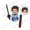 WM6116 WM6137 WM2344-A Demon Slayer Japanese Anime Uzui Tengen Rengoku Kyoujurou Tanjirou mini Action toy Figures Assemble toys