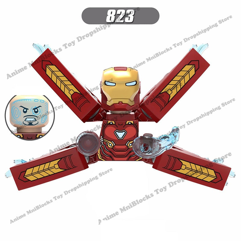 XP193 D009 WM718 Mark suit Disney anime movie figurine dolls mini plastic action toy figures Assemble blocks Christmas gifts