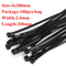 Self-locking plastic nylon tie 100PCS/bag  black Zip wraps strap nylon cable tie set 3*100 fastening ring 3X200 Loop Wire Wrap