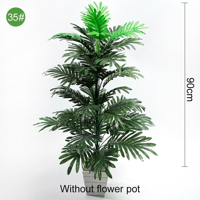 Multiple Green Large Artificial Palm Tree Plastic Plants Garden Home Outdoor Decorations Scutellaria Tropical Tree Fake Plants