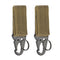 2pcs Tactical Hanging Buckle Molle Nylon Webbing Belt Triangle Buckle Outdoor Climbing Camping Tool Accessory Carabiner Keychain