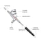 Nasedal NT-19 Dual-Action Airbrush Compressor Kit 0.3mm Airbrush Spray Gun for Nail Airbrush Model Cake Car Fish Shoes Painting