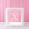 Baby Shower Box Custom Alphabet Name Transparent Balloon Box Birthday Party Decoration Kids DIY Wedding Baby Shower Suppiles