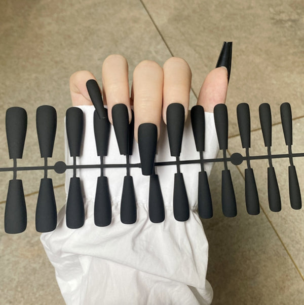 24Tips/Set Matte Super Long Coffin False Nail Artificial Fingernails Fake Nails Nail Beauty Finger Manicure Free Shipping Items