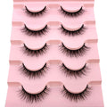 2022 New 5 pairs natural false eyelashes fake lashes long makeup 3d mink lashes eyelash extension mink eyelashes short eyelashes