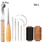 Leather Craft Sewing Kit Waxed Thread Hand Quilting Needles Sewing Awl for Beginner Leather Upholstery Repair, Stitching, Sewing